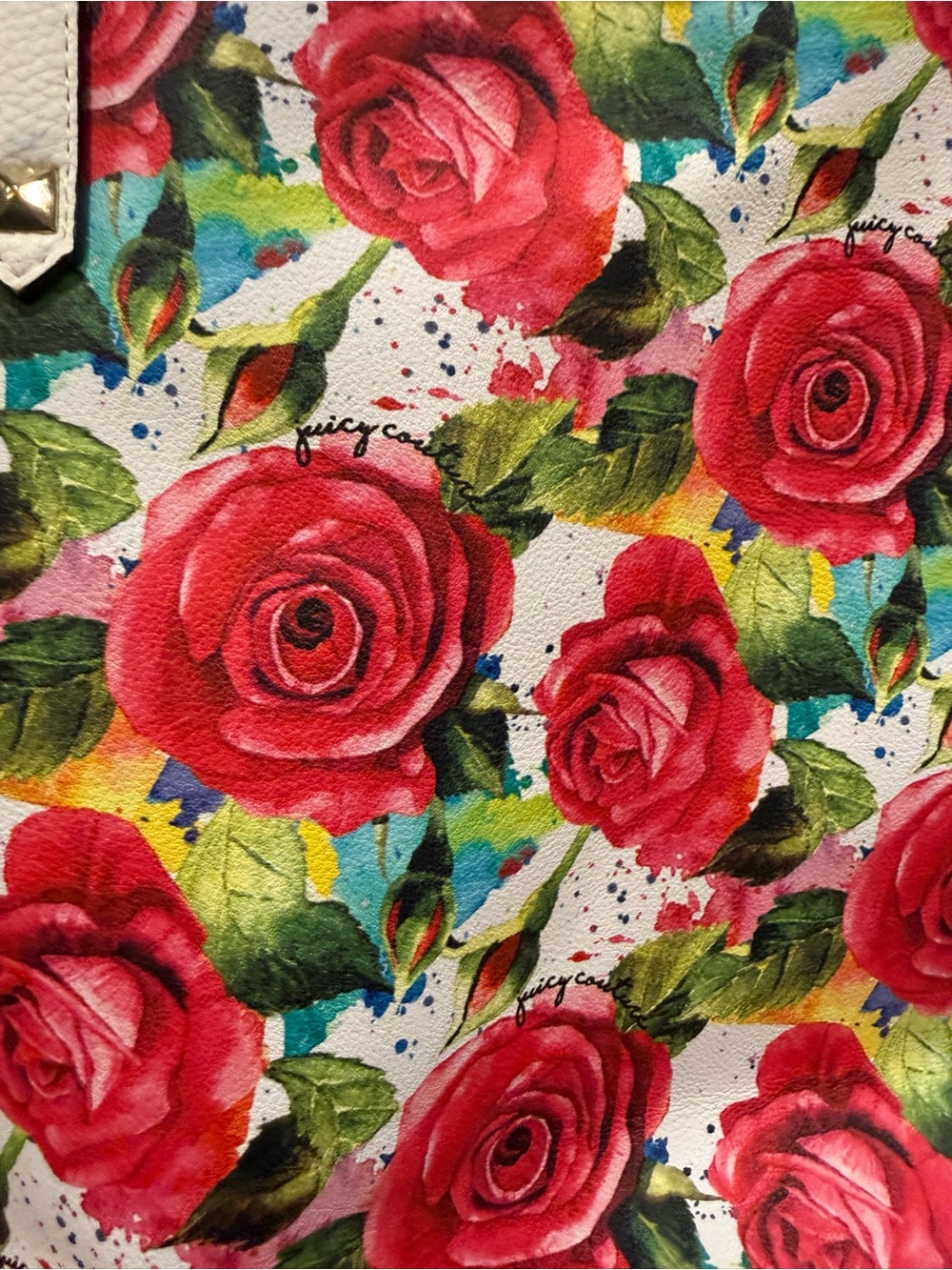 Juicy Couture Floral Tote Bag in Red and White - Picture 3 of 4